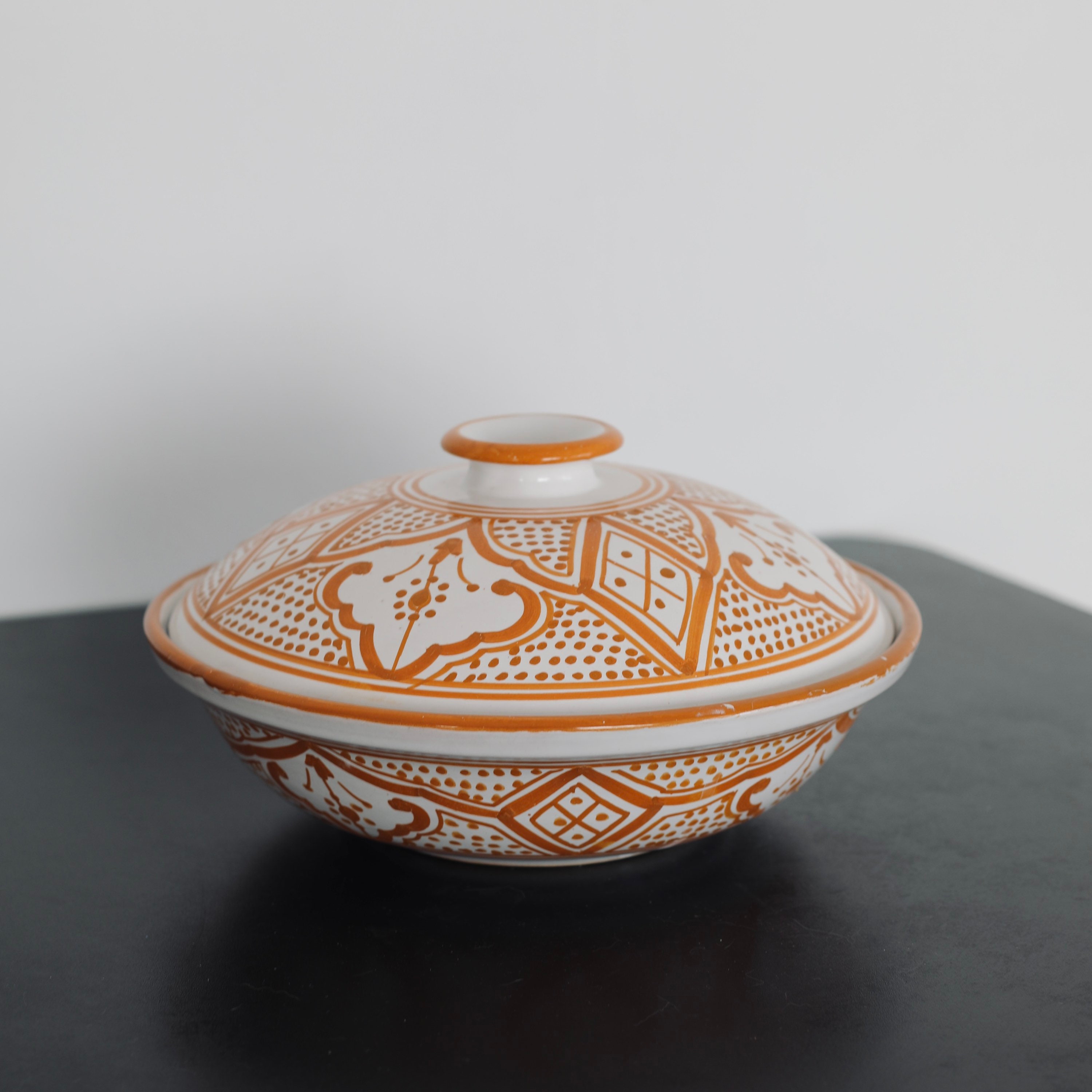 Grand Plat Couvercle en Céramique, Plat de Cuisine Marocain, Service Table Vaisselle Terracotta, Déc