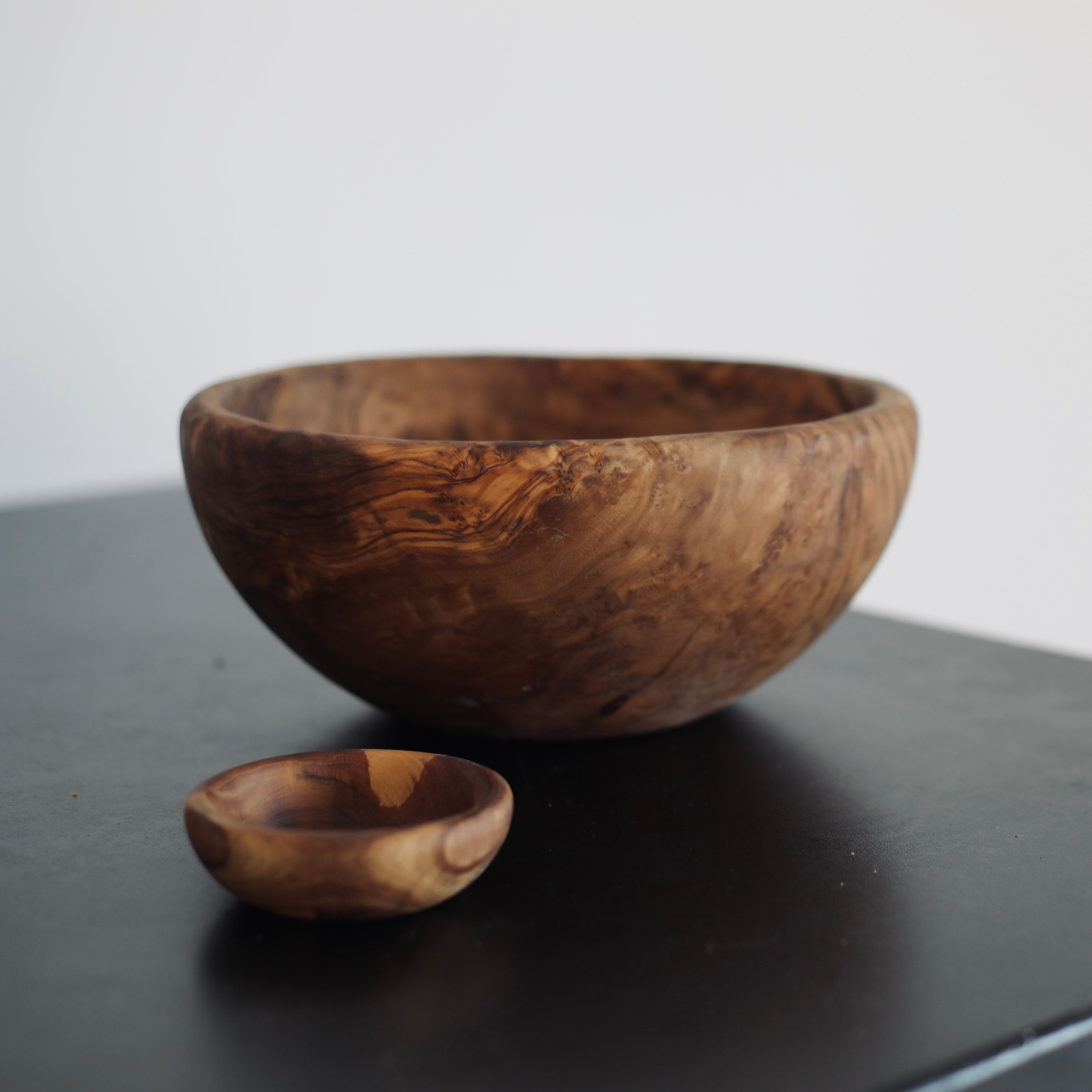 Grand Bol en Bois Pour La Salade, Grand Saladier Rustique d'olivier, Grande Corbeille à Fruits, Bol 