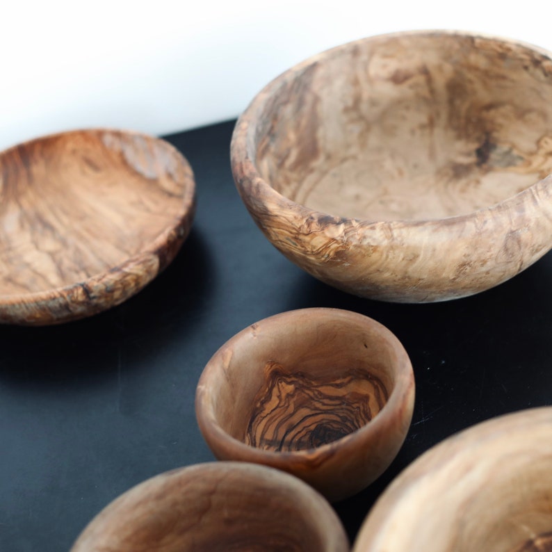 large rustic bowl made of olive wood Wooden fruit basket olive wood cup centerpiece dip bowl bread basket