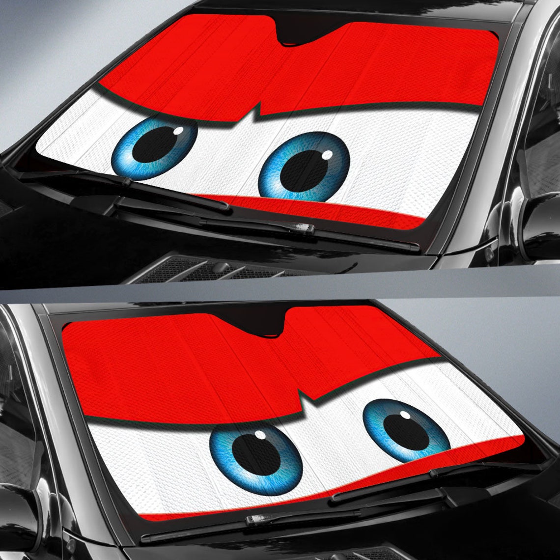 Mcqueen Eyes Auto Sun Shade Car Sun Shade Design Unique Car Etsy