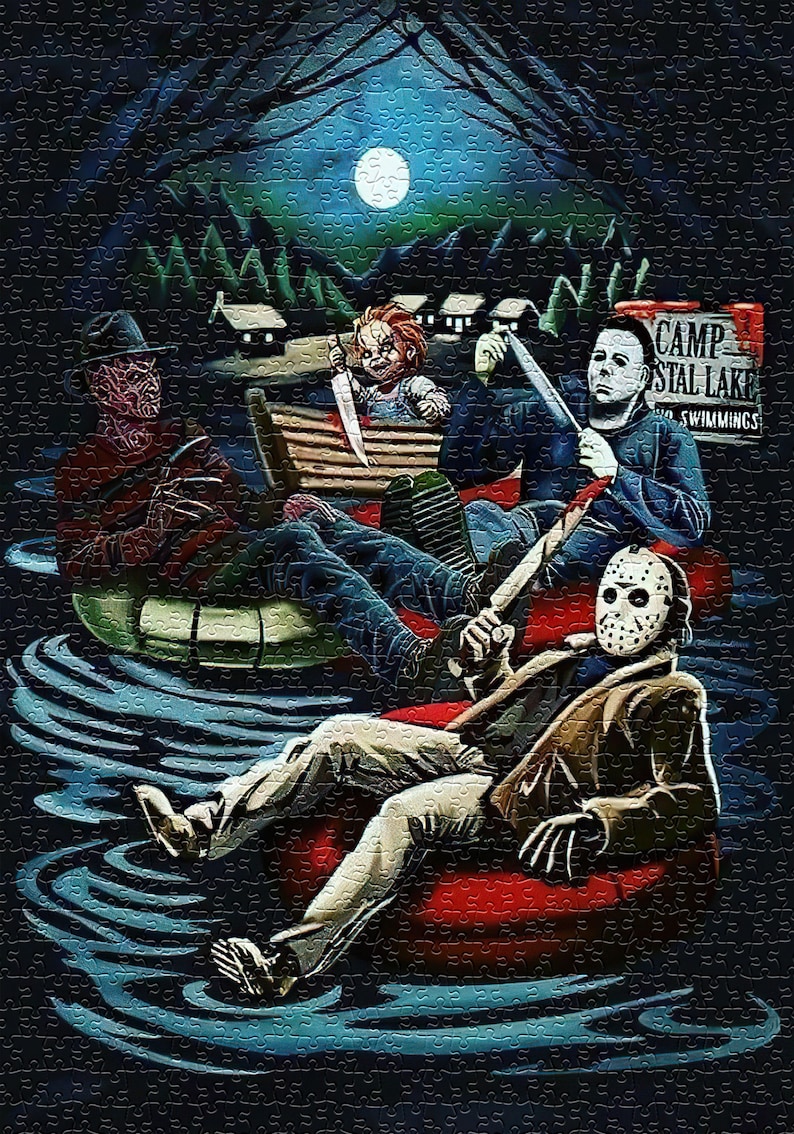 Horror Movies Icons 1000 Piece Jigsaw Puzzle Premium Jigsaw Etsy