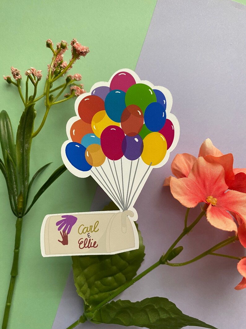 Disney Pixar Up Carl and Ellie Mailbox Sticker Etsy