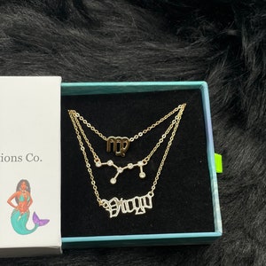 18k Gold Plated Virgo 3-Piece Necklace
