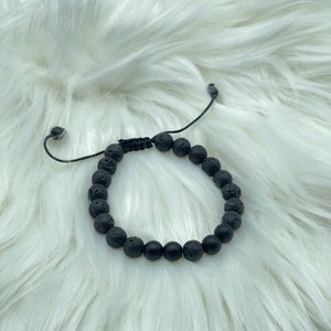 Black Lava Grounding Unisex Bracelet