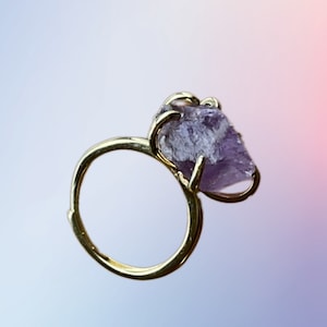 Amethyst Crystal Ring (one size fits all)