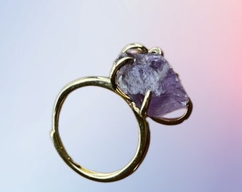 Amethyst Crystal Ring (one size fits all)