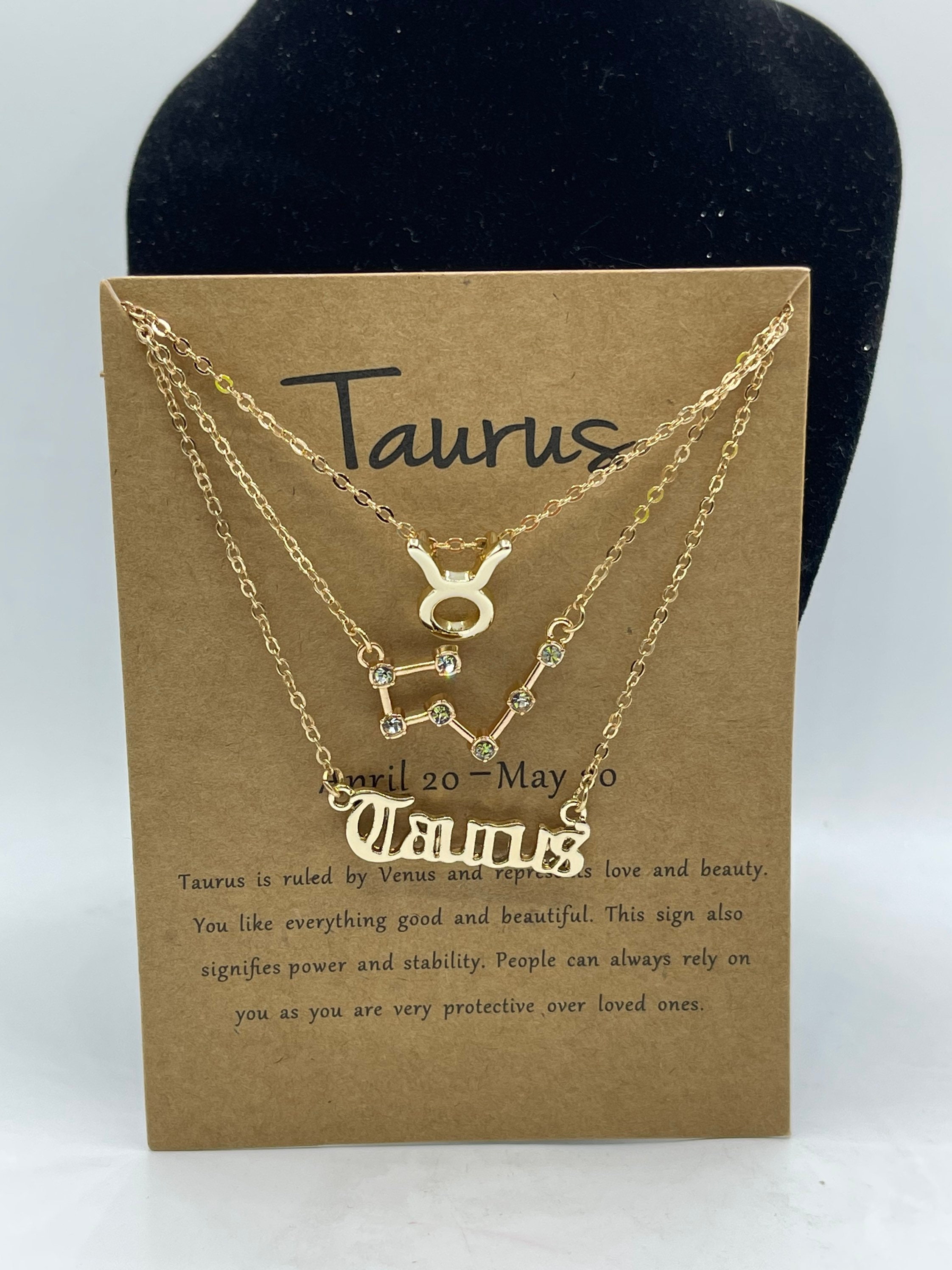 Real gold taurus necklace Clearance