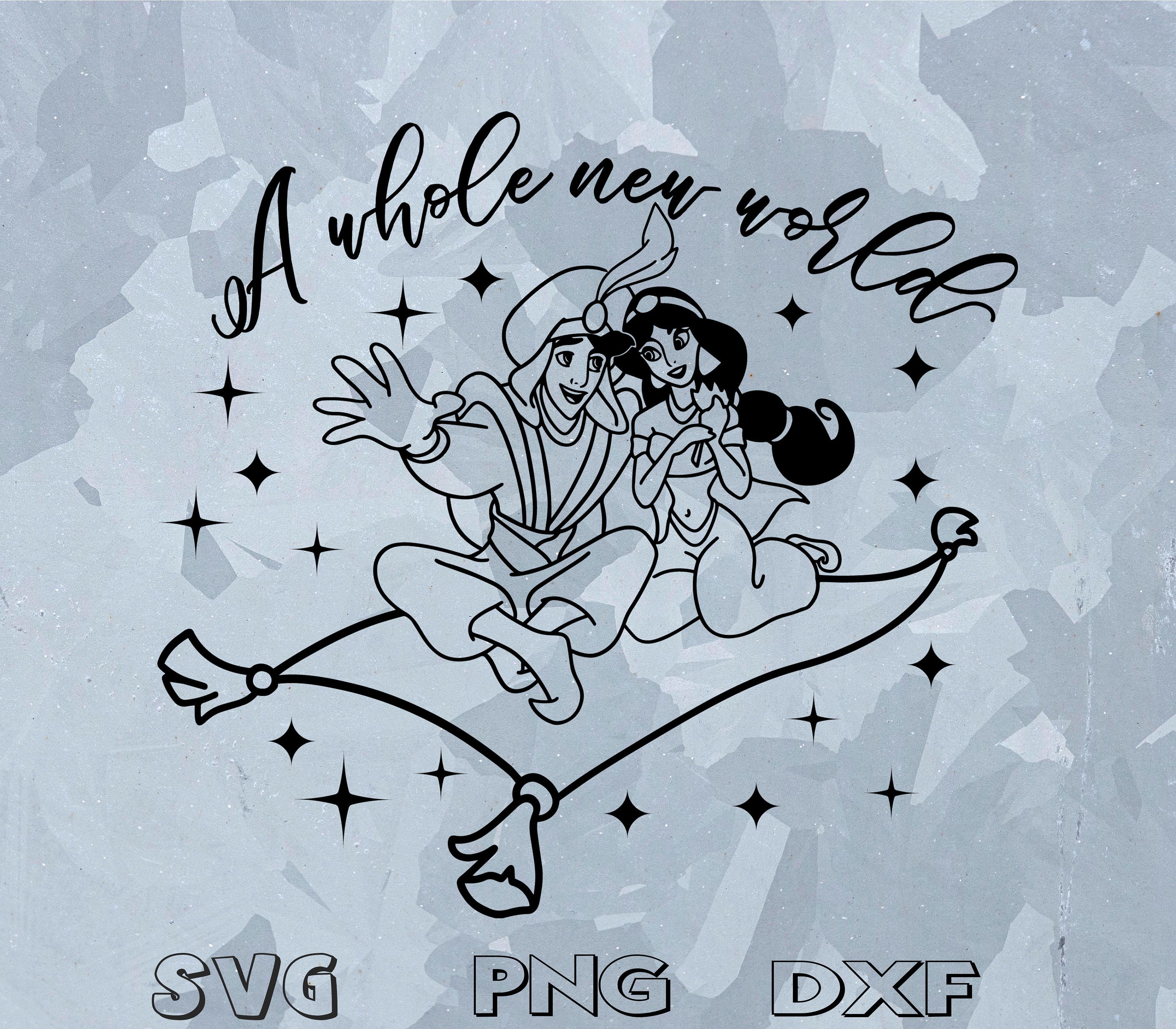 Aladdin A whole new world svg/Aladdin svg/Disney svgpngdxf | Etsy