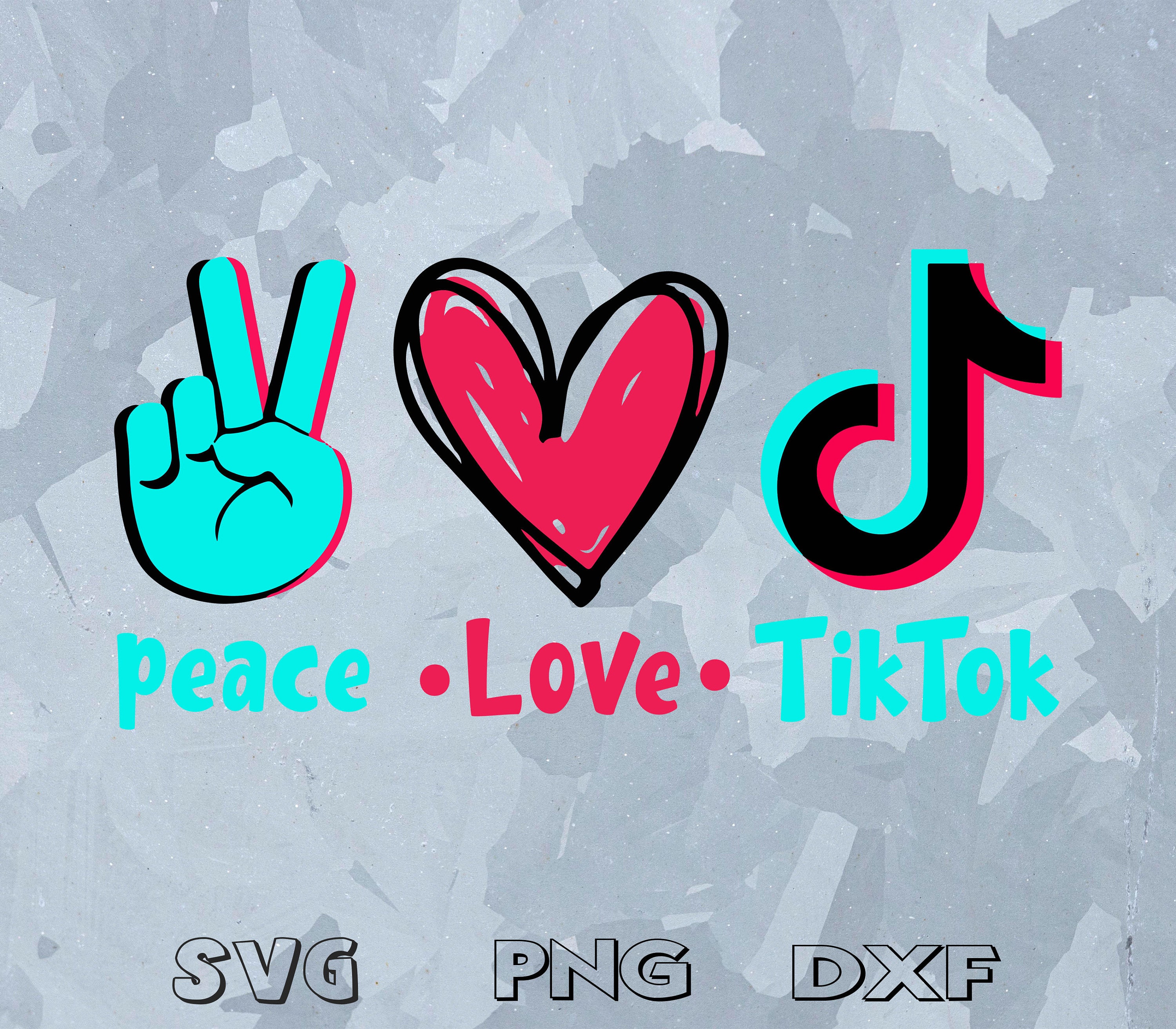 Tiktok Svg Heart Svg Tiktok Logo Svg Tiktok Love Svg Etsy Canada ...