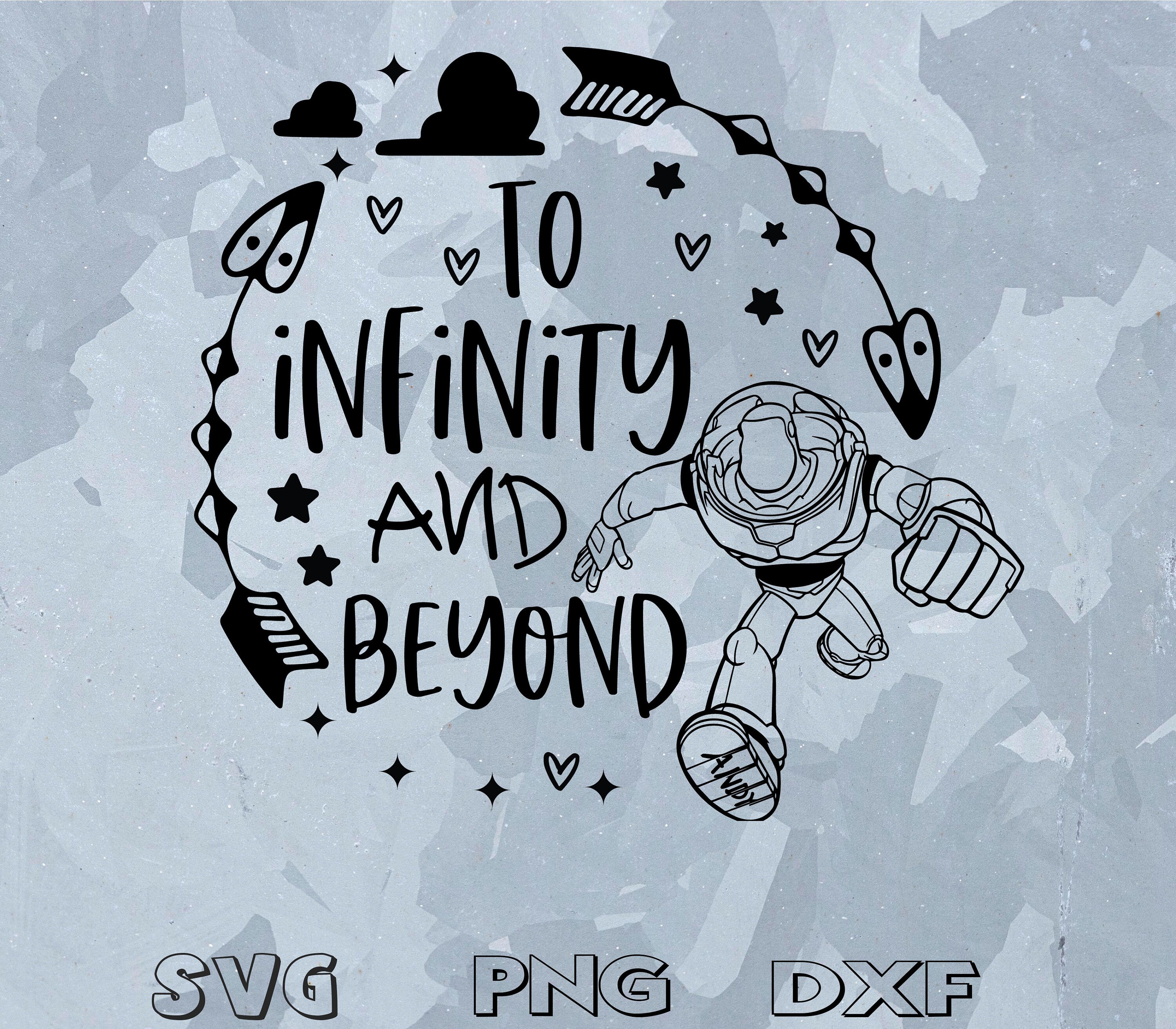 Round to infinity and beyond svg/Toy Story svg/Woody svg/Andy | Etsy