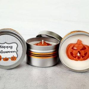 Jack-O-Lantern Soy Candle Spiced Pumpkin Waffles Premium Hand Poured Candle Gift Set image 1