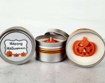 Jack-O-Lantern Soy Candle - Spiced Pumpkin Waffles Premium Hand Poured Candle - Gift Set