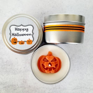 Jack-O-Lantern Soy Candle Spiced Pumpkin Waffles Premium Hand Poured Candle Gift Set image 3
