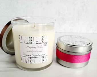 Raspberry Bellini Premium Hand Poured Soy Candles