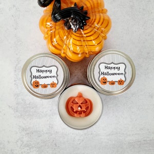 Jack-O-Lantern Soy Candle Spiced Pumpkin Waffles Premium Hand Poured Candle Gift Set image 4