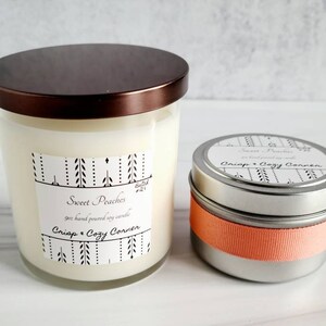 Sweet Peaches Premium Hand Poured Soy Candles