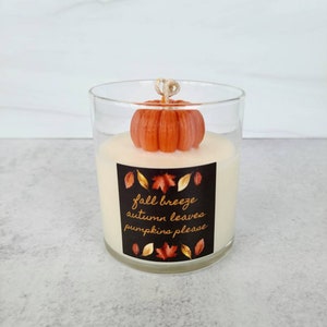 3D Autumn Pumpkin Candle - Pumpkin Souffle Premium Hand Poured Soy Candle - Fall decor - Halloween decor - Gift
