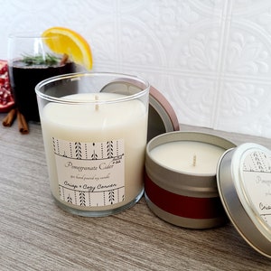 Pomegranate Cider Premium Hand Poured Soy Candles