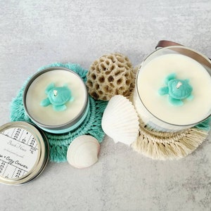 Turtle Soy Candle - Beach House Premium Hand Poured Soy Candle - Gift ...