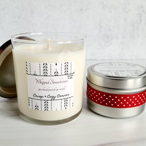 Whipped Strawberries Premium Hand Poured Soy Candles