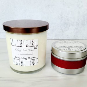Cherry Wine Kisses Premium Hand Poured Soy Candles
