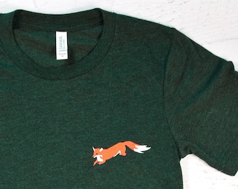 Embroidered Fox Short Sleeve T-Shirt