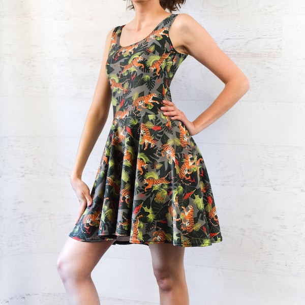 plus size tiger print dress