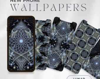 Lunar Cathedral – 6 Artistic Phone Backgrounds - Digital Download