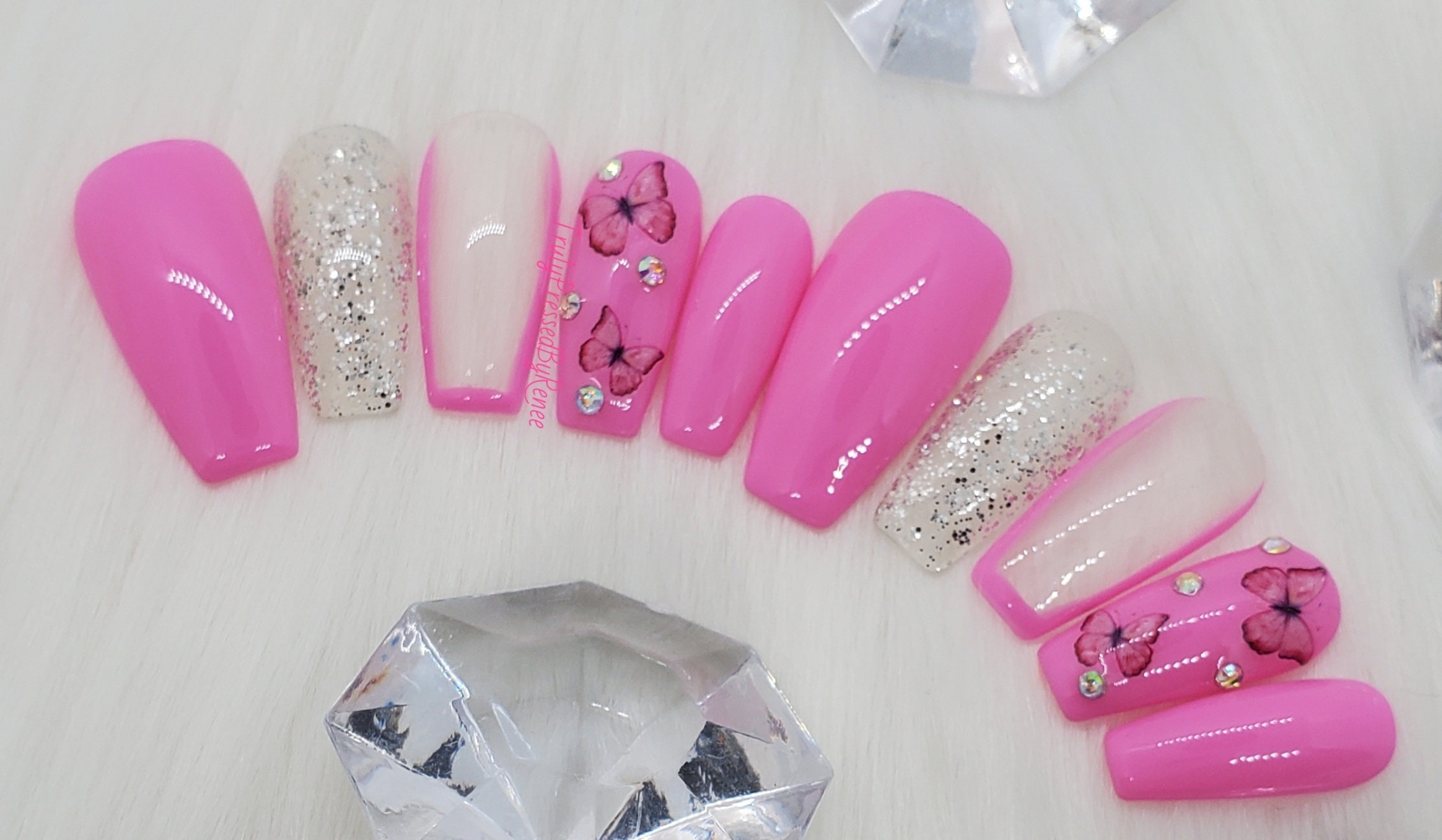 Butterfly Kisses Press On Nails Etsy