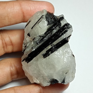 Rare Black Tourmaline Quartz Cabochon: Natural Gemstone, 314 Cts