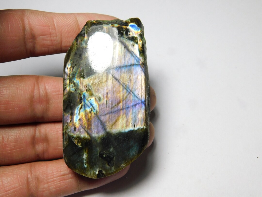 Purple One Side Polished Labradorite Cabochons - Etsy