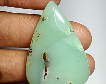 Chrysoprase Cabochon: Loose Gemstone for Jewelry Making (61Cts, 40x28 MM)