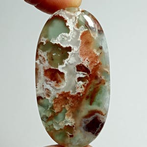 Aqua Chalcedony Cabochons Green Chalcedony Gemstone Chalcedony Loose Stone Semi Precious jewelry Making 52Cts. 45 X 24 MM #50