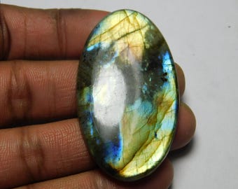 Labradorit Cabochon Ädelsten, Lös Sten för Smyckestillverkning (53 x 30 mm, 82 Cts)