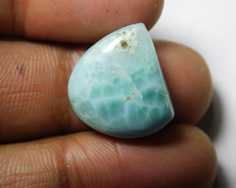 Larimar Cabochon: Loose Gemstone for Jewelry Making (17x15mm, 14Cts)