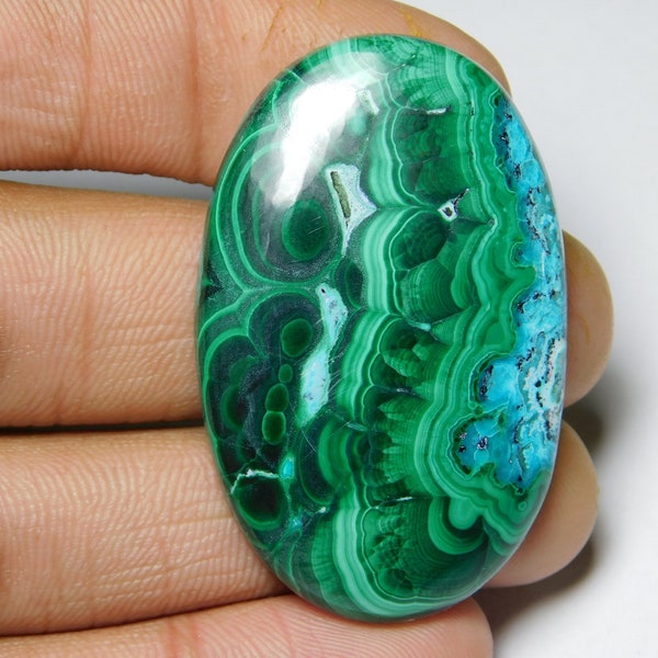 Top Quality Designer Azurite malachite  Loose Gemstone ,Very Gorgeous Quality Azurite malachite Hand made Gemstone,  91 Cts. 44 X 27 MM