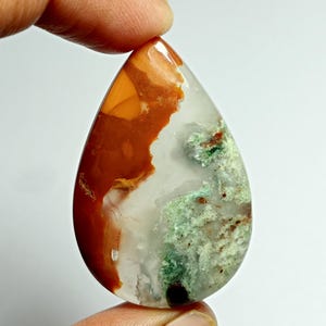 Aqua Chalcedony Cabochons Green Chalcedony Gemstone Chalcedony Loose Stone Semi Precious jewelry Making 61Cts. 44 X 28 MM #40