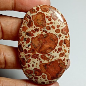 Handmade Asteroid Jasper Gemstone: Natural Stone for Jewelry Making (124 Cts, 52x34 MM) #30