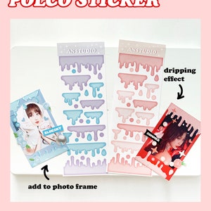 polco deco sticker sheet dripping liquid sticker paint etsy