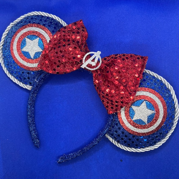 Puces D'oreilles Captain America - Acier Inoxydable - Neuf Sans Emballage - Bijou Marvel