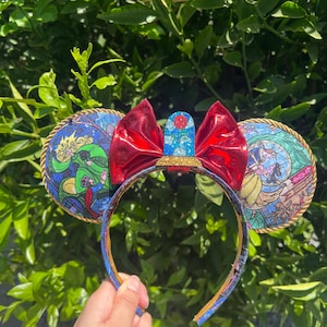 Beauty and the Beast Stained Glass Inspired Mouse Ears
