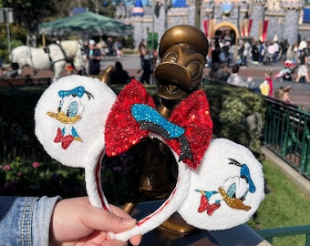 Donald Duck Fuzzy Mickey and Friends Inspired Mouse Ears