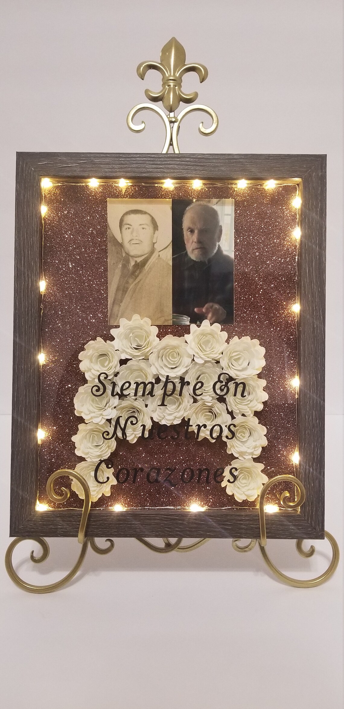 Memorial Shadow Box with lights and music Etsy