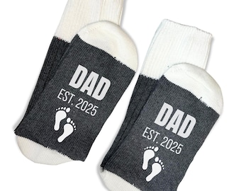 New Dad Socks: 'Dad Est. 2025' Pregnancy Gift