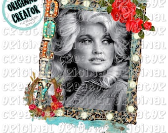 Dolly Vintage Rustic Western Sublimation PNG