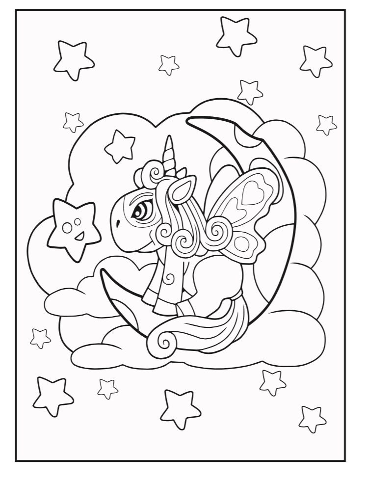 Unicorn Coloring Book For Kids Ages 4-8: Rainbow, Mermaid Coloring Books  For
