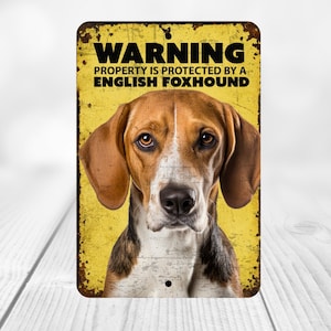 Warnschild Foxhound | Englischer Foxhound