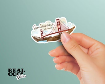 San Francisco Sticker, Golden Gate Bridge Sticker, California Stickers, San Francisco Decal