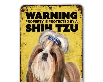 Señal de advertencia de Shih Tzu / Señal de advertencia de perro / Señal de Shih Tzu