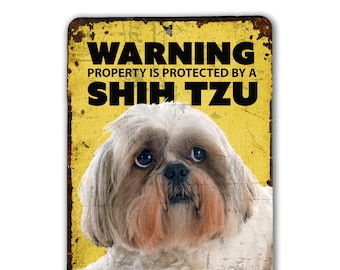 Señal de advertencia de Shih Tzu / Señal de advertencia de perro / Señal de Shih Tzu / Regalo de perro divertido